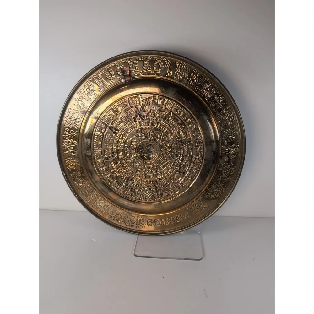 Handcrafted Cancun Mexico Enameled Aztec 11